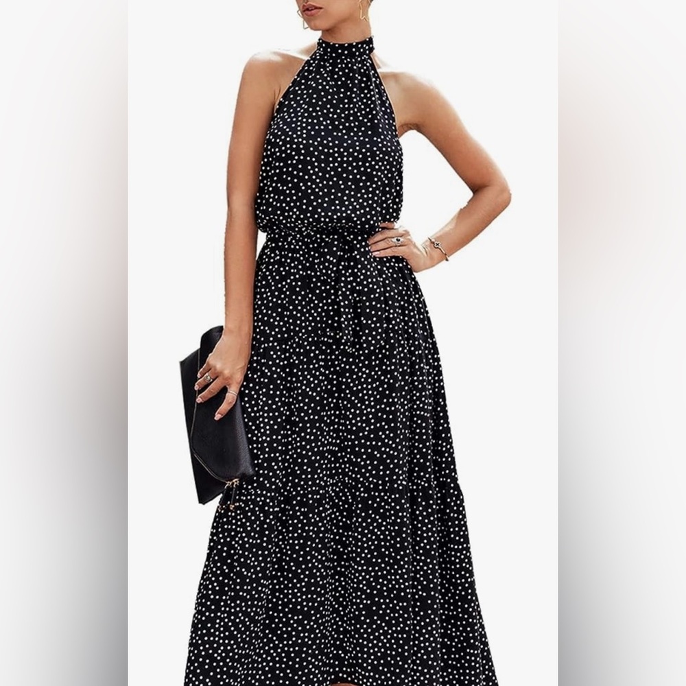 Polka dot beautiful dress